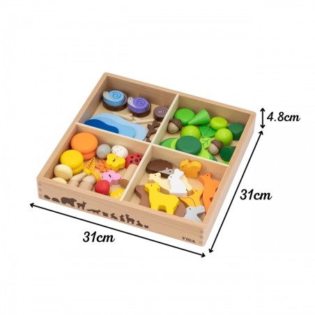 Puidust klotsid Karbis mets, 58 tk.