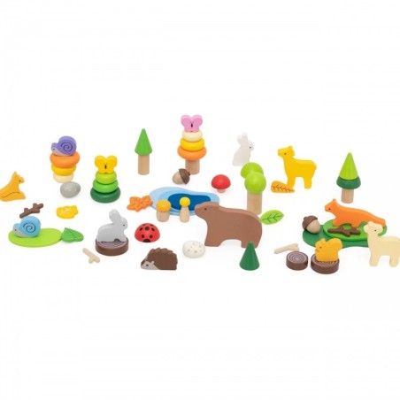 Puidust klotsid Karbis mets, 58 tk.