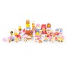 Õppe-puitklotside komplekt - Candy city 116 tk