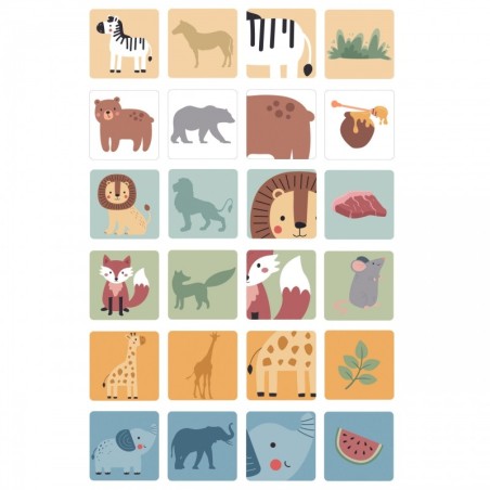 Oskusmäng torni ladumine Jenga loomadega