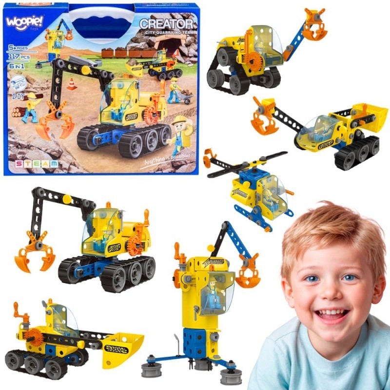 ehitus konstruktor ehitavad ehitussõidukeid 6 STEAM-mudelit