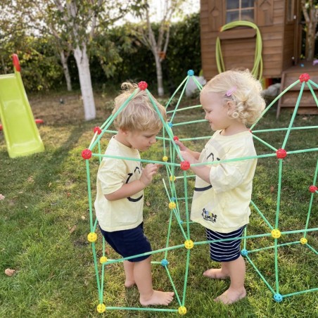 WOOPIE Big Blocks Ehitustelgikomplekt Õlekõrred 128 tk.