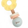 Puidust pastell beebi kõristi närimisrõngas 2in1 lill 0+