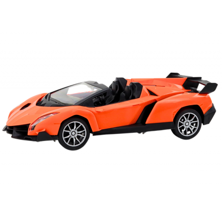 Auto kaugjuhitav sportauto RC 1:16 oranž