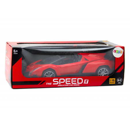 Auto kaugjuhitav sportauto RC 1:16 punane