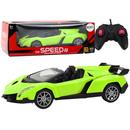 Auto kaugjuhitav sportauto RC 1:18 roheline