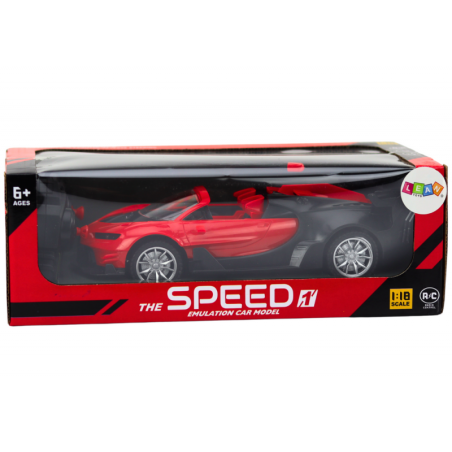 Mänguauto kaugjuhitav sportauto RC 1:18 punane