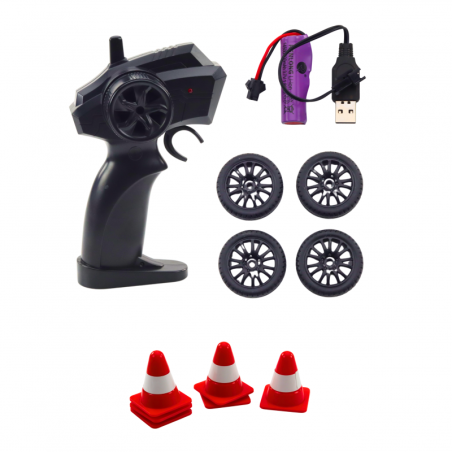 Autospordi Drift vahetatavad rattad Kaugjuhitav RC 4WD Blue Sport