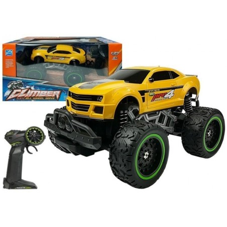 Kaugjuhtimisega auto Off-road R/C kollased kõrged rattad