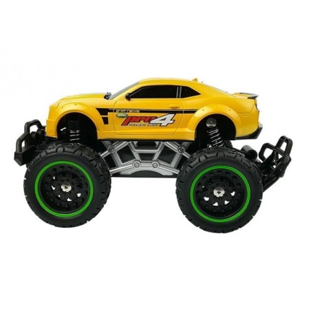 Kaugjuhtimisega auto Off-road R/C kollased kõrged rattad