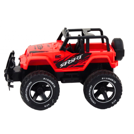 Mänguauto puldiga maastikuauto RC 1:18 punane