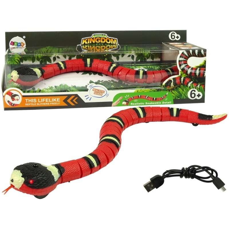 Kaugjuhtimisega Snake Touch punased mustad triibud