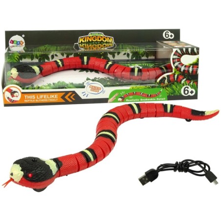 Kaugjuhtimisega Snake Touch punased mustad triibud