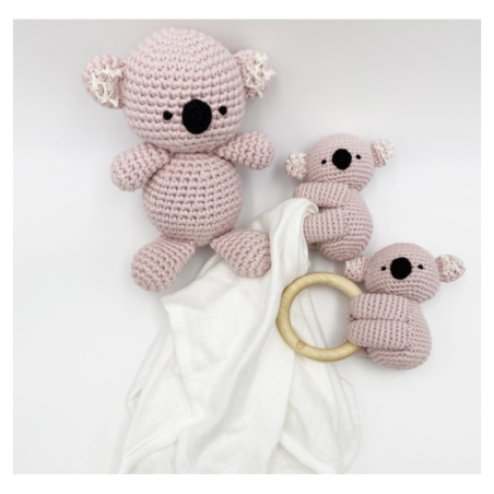 Närimisrõngas - kõristi, koaala, roosa