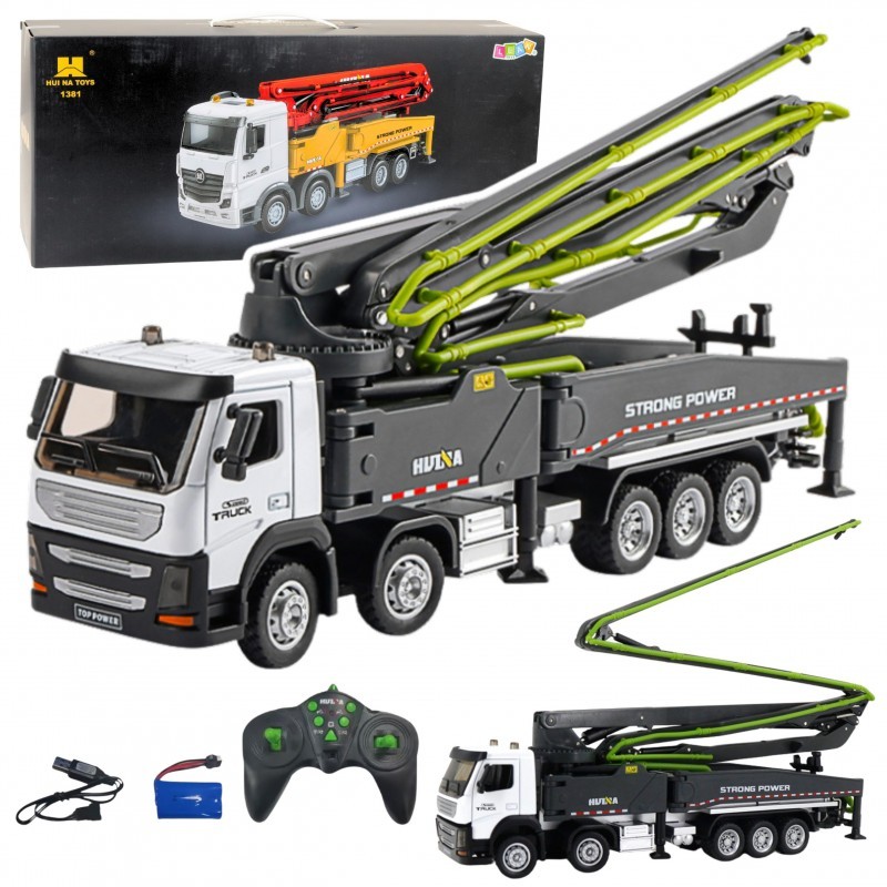 RC puldiga betoonisegisti veoauto kaugjuhitav Huina Gray 1:18