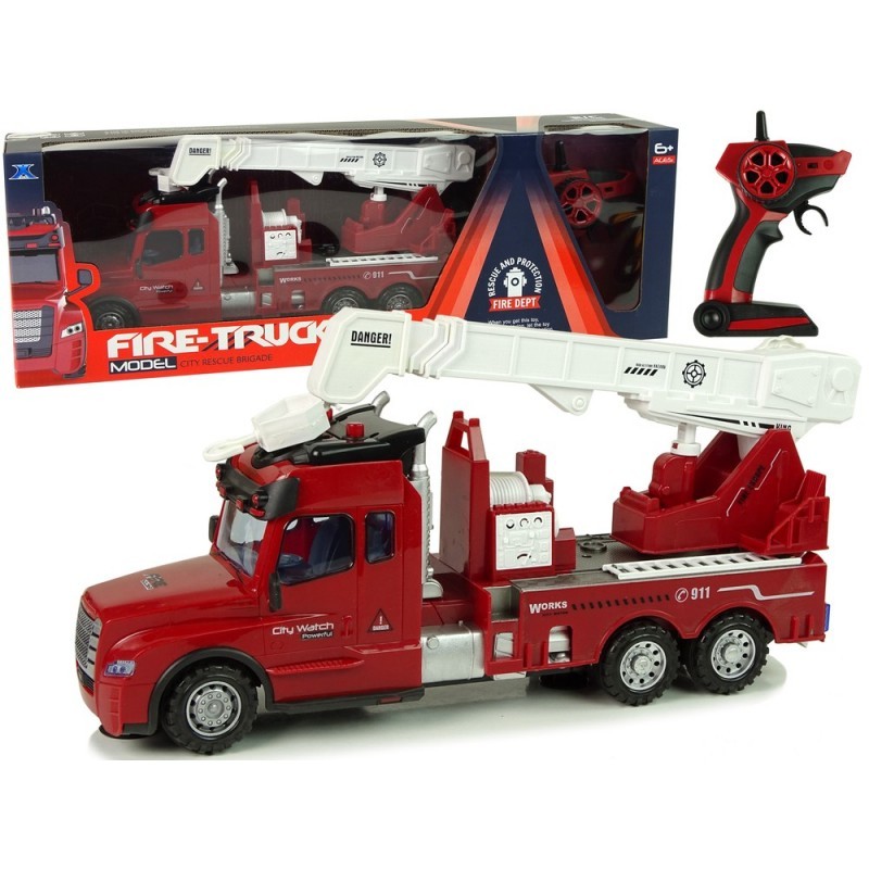 Tuletõrjeauto kaugjuhtimispuldiga 2.4G Tuled helid