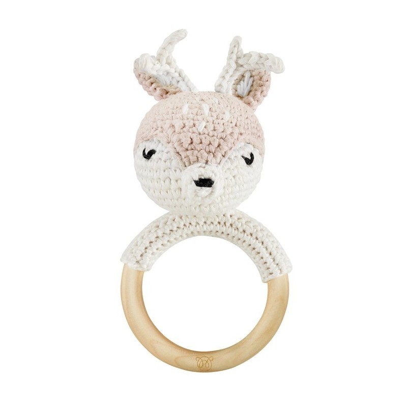 Närimisrõngas - kõristi, hirv, beež