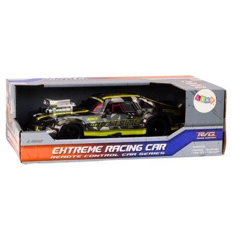 RC puldiga auto 1:16 Rubber Wheels Drift Black