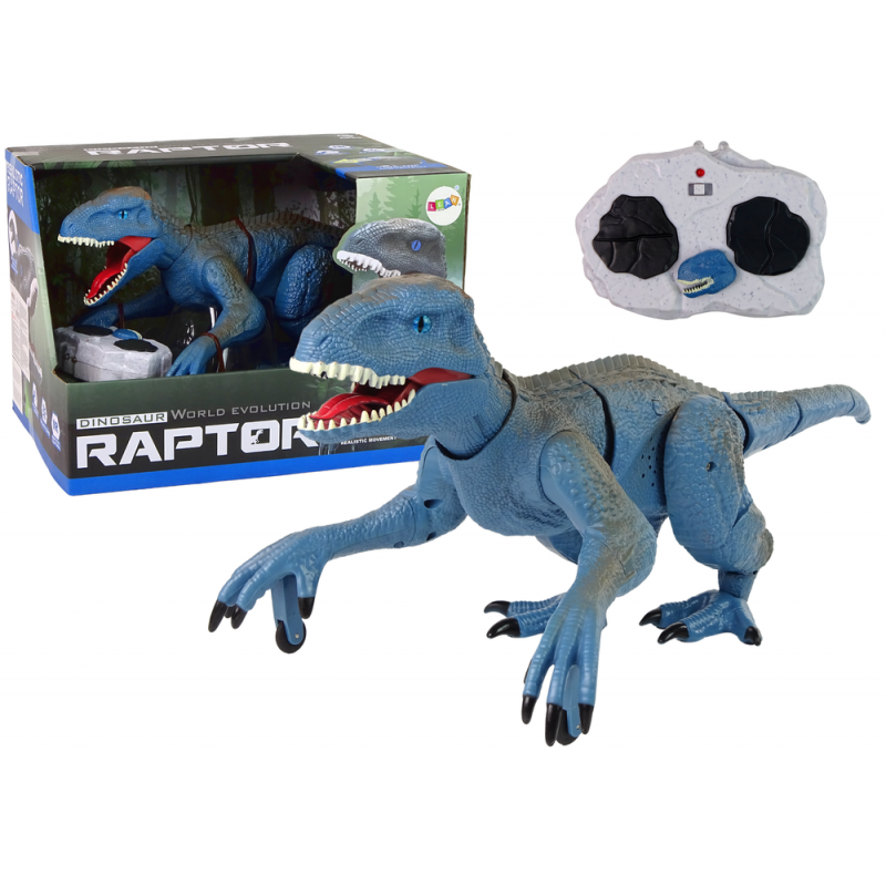 Kaugjuhtimisega dinosauruse Velociraptor Sound Roaring Blue
