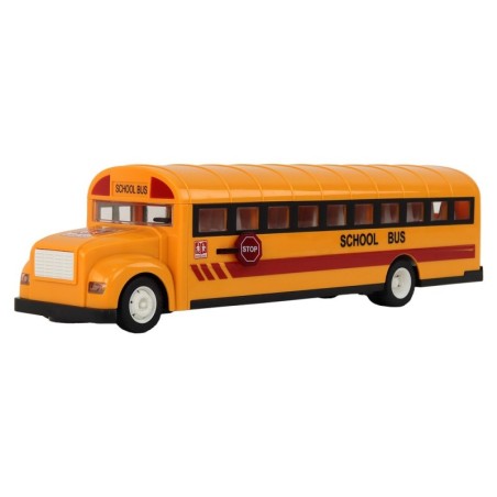 Kollane kaugjuhitav avatavate ustega R/C koolibuss
