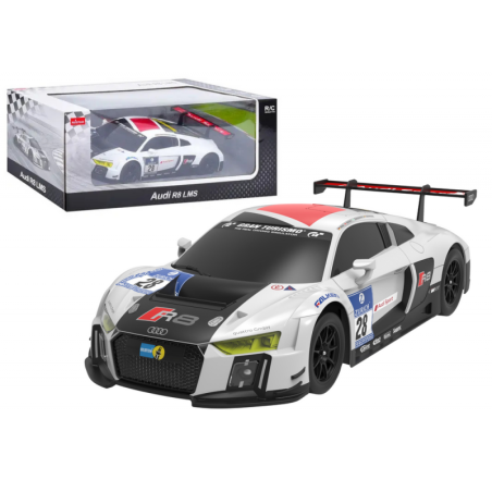 Auto R/C 1:24 kaugjuhitav sport AUDI R8 LMS valge ja must