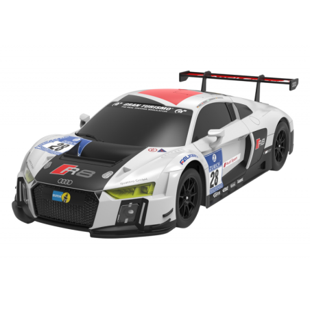 Auto R/C 1:24 kaugjuhitav sport AUDI R8 LMS valge ja must