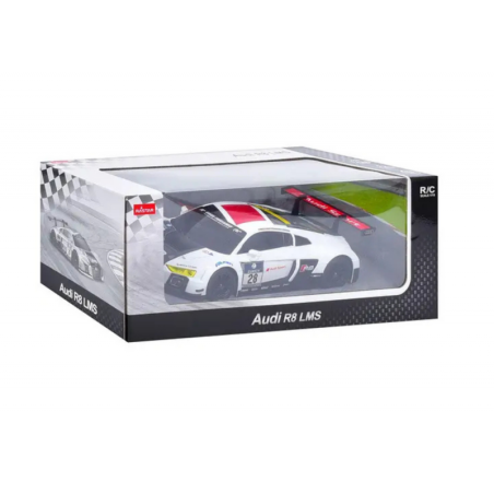 Auto R/C 1:24 kaugjuhitav sport AUDI R8 LMS valge ja must