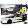 Võidusõidusportauto R/C 1:18 Corvette C6.R valged 2,4 G tuled