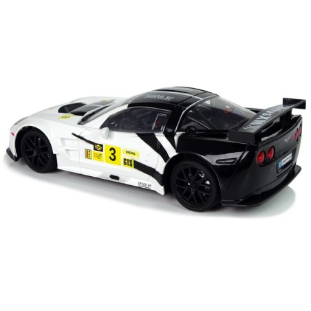 Võidusõidusportauto R/C 1:18 Corvette C6.R valged 2,4 G tuled