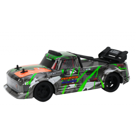 RC kaugjuhtimispuldiga auto 1:16 Kummist Drift Wheels Hallikasroheline