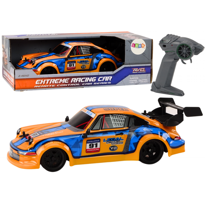 RC puldiga auto 1:16 Rubber Wheels Drift Orange