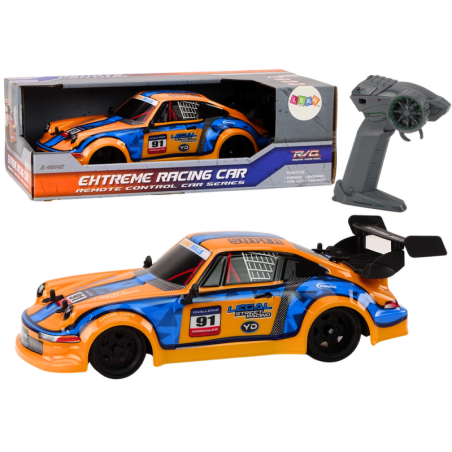 RC puldiga auto 1:16 Rubber Wheels Drift Orange