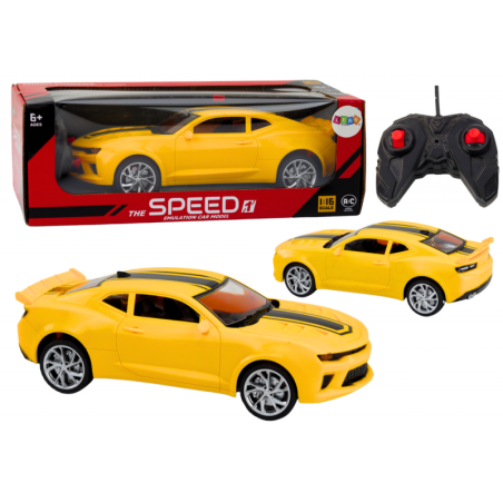 Mänguauto kaugjuhitav sportauto RC 1:16 Kollane