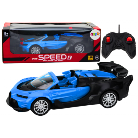 Mänguauto kaugjuhitav sportauto RC 1:18 sinine