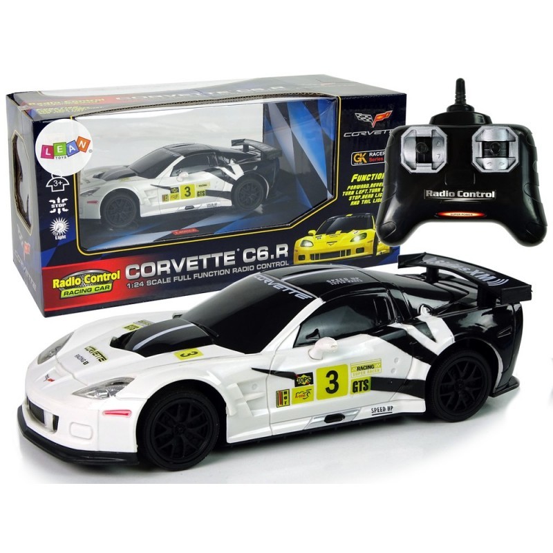 Sportauto R/C 1:24 Corvette C6.R valged 2,4 G tuled