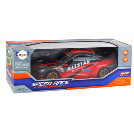 Suur puldiga juhitav sportauto 1:10 punane