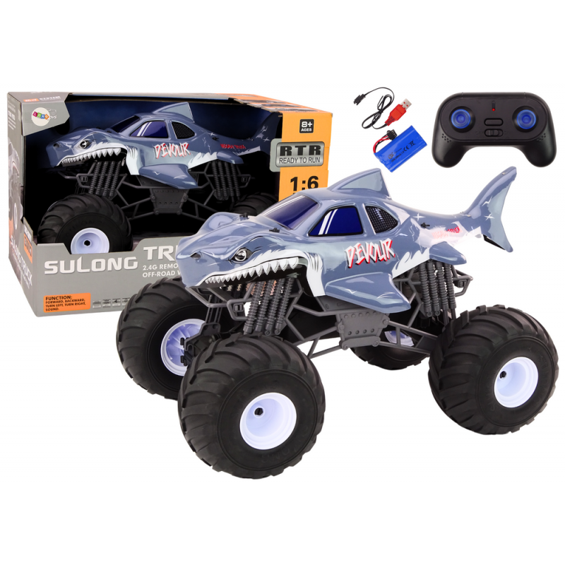 Suur maastikul kaugjuhitav auto 2,4G RC 1:6 Shark