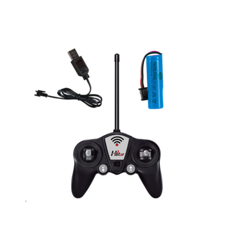 Ekskavaator buldooser kaugjuhtimispuldiga RC 27MHz 6CH Kollane