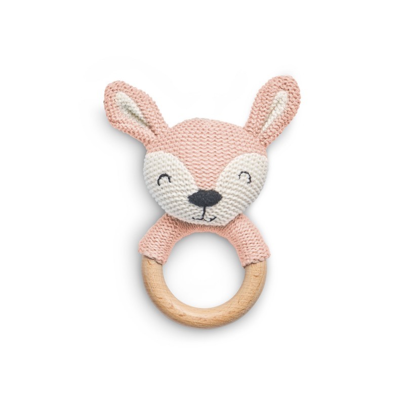 Närimisrõngas kõristi Deer, pale pink