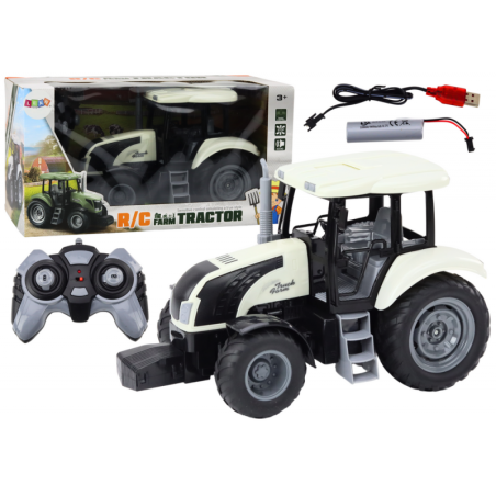 RC puldiga traktor valge 2.4G