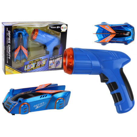 Laseriga sportauto, sõidab seintel ja laes