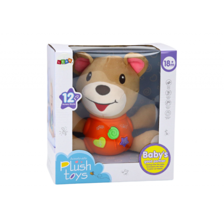 Teddy Bear Interaktiivne mängukaru oranž Mängib 23 cm