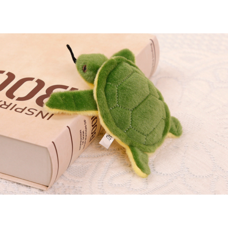 Turtle Plush maskott võtmehoidja Squeaker Roheline 15 cm