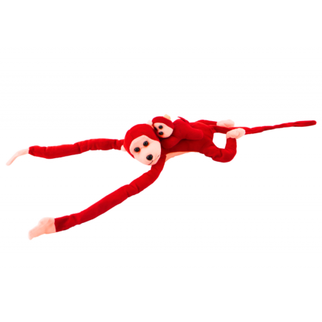 Pehme ahv koos pojaga, punane 90 cm