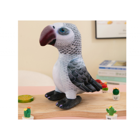 Pehme hall papagoi 20 cm