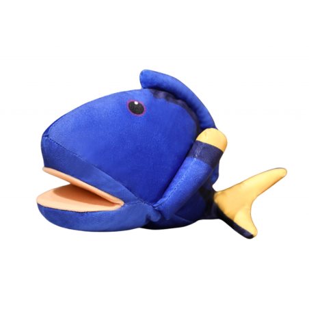 Plush Blue Fish Mascot Puppet 25 cm