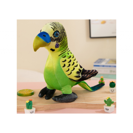 Plush Green Parrot maskott 20 cm