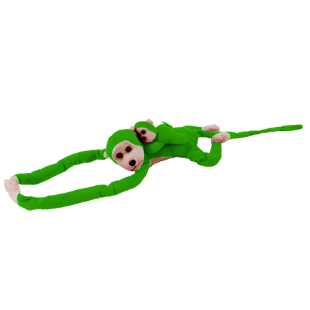 Plush Monkey koos Baby Mascot Green 70 cm