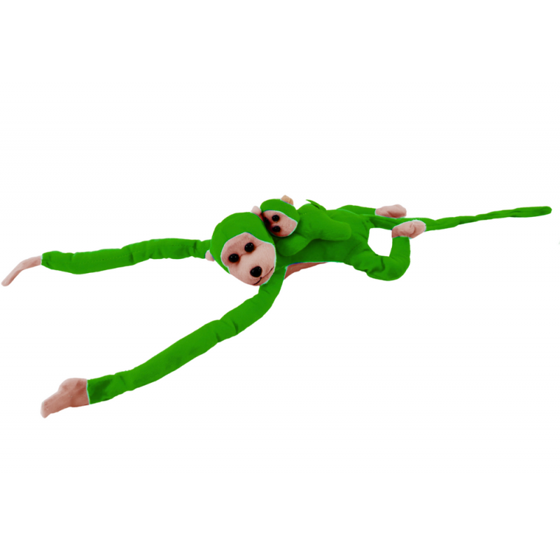Plush Monkey koos Baby Mascot Green 70 cm