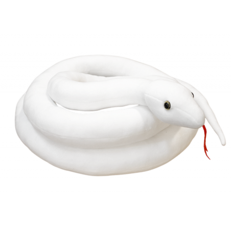 Pehme valge Madu maskott 200 cm